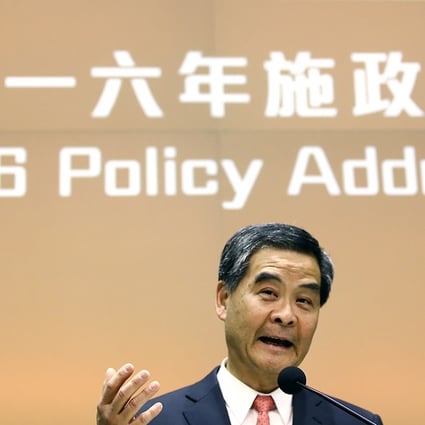 There were some surprises in Leung Chun-ying’s policy speech, but also major omissions. Photo: Sam Tsang