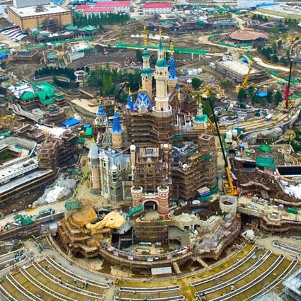 Construction on the castle is nearing completion, as seen in the photo from late last year. Photo: Xinhua