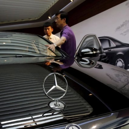 Mercedes’ mainland sales soared 29 per cent year on year last month. Photo: Reuters