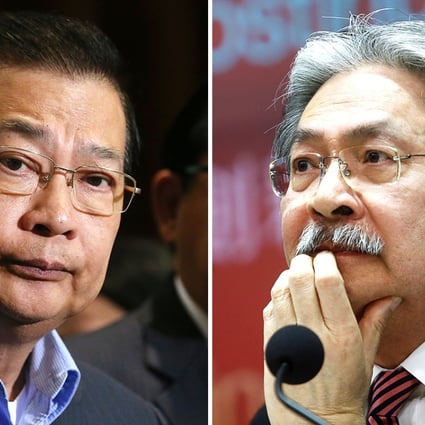 The “reminder” from Tam Yiu-chung (left) came a day after Financial Secretary John Tsang Chun-wah won rare praise from critics for the conciliatory message in his budget speech. Photos: K.Y. Cheng, Sam Tsang