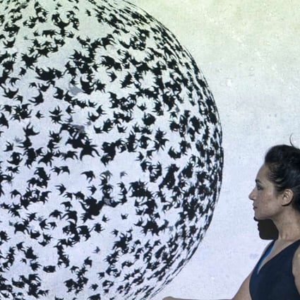 Shahzia Sikander, pictured here, created the film Parallax (also pictured). Photo: courtesy of Shahzia Sikander