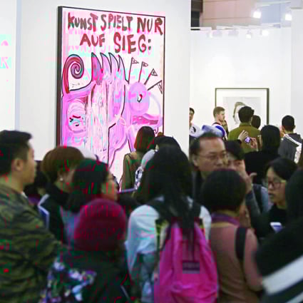 Another packed house yesterday at Art Basel. The doors were closed from about 3pm. Photo: Edward Wong