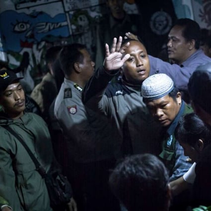 Police try to restore order at the Lady Fast event after Islamic fundamentalists invaded the venue in Yogyakarta, Indonesia. Photo: Kolektif Betina