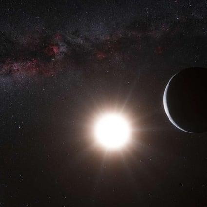An artist impression of a planet orbiting the star Alpha Centauri B, a member of the triple star system is the closest to Earth. Photo: AFP