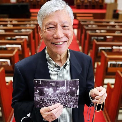 A proud Reverend Chu Yiu-ming at Chai Wan Baptist Church. Photo: Dickson Lee