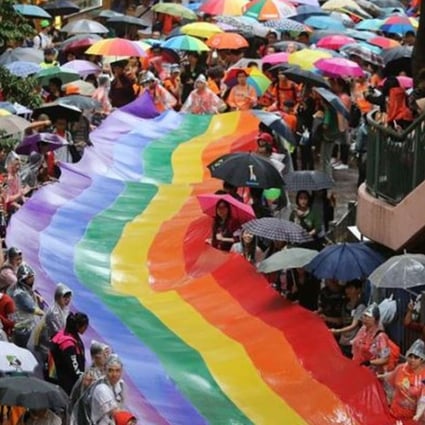 The Hong Kong gay pride march in Causeway Bay, 2014. Photo: Sam Tsang
