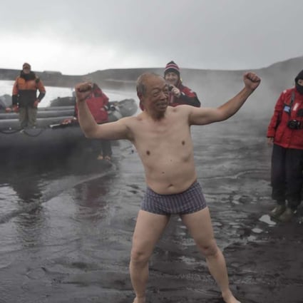 Tourists enjoy the hot springs of the crater lake of Deception Island, Antarctica. Prior to 1966, human activity in Antarctica was limited to the early explorers, those seeking fortune in the exploitation of seals and whales, and more recently to scientific research and exploration. Photo: AFP
