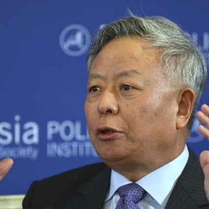 Asian Infrastructure Investment Bank President Jin Liqun speaks during an event hosted by the Asia Society Policy Institute in Washington DC. Photo: Xinhua