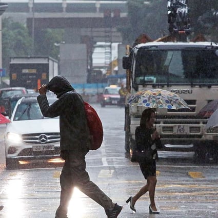 Scientific officer Chan Yan-chun said the rain this coming Sunday and Monday is not expected to be as heavy as it was during the Tuesday storm. Photo: Sam Tsang