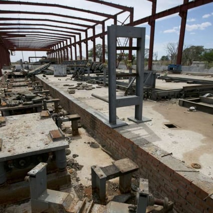 A railroad factory in ruins after it was abandoned by its Chinese managers in Zaraza, Guarico state, Venezuela, in this file photo from March. Photo: AP