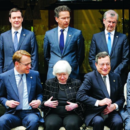 Finacial leaders at the G7 summit. Photo: EPA