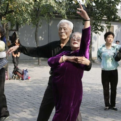 Elderly people dance during a morning exercise session at the Temple of Heaven park in Beijing. China’s greying population and low investment returns have spawned concern over whether it can keep up its pension payments in the long term. Photo: Reuters
