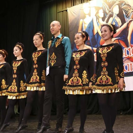 The Rainbow Troupe from Beijing on stage during the 5th International Feis and Championships in Ho Man Tin. Photo: Rachel Cheung