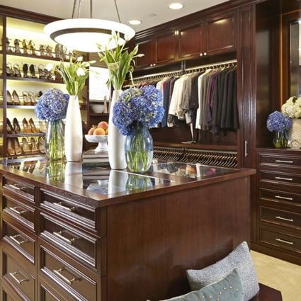 Mahogany panelling in one chief executive’s closet, by Lisa Adams of LA Closet Design. Photos: LA Closet Design, KNA Design, Closets by Design and Clifton Leung Design Workshop