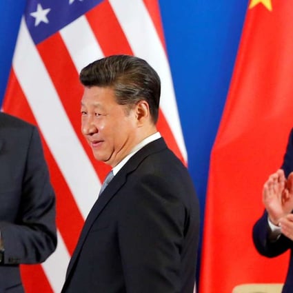 President Xi (centre) pictured with US Treasury Secretary Jack Lew (left) and Secretary of State John Kerry (right) at the opening of the two-day talks in Beijing. Photo: Reuters