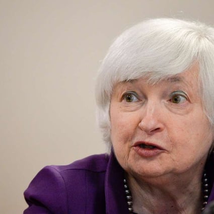Federal Reserve chair Janet Yellen appears to be optimistic about the US economy, but will most likely be reluctant to raise the benchmark interest rate in June. Photo: Reuters
