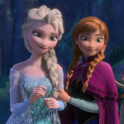 Princesses Elsa (left) and Anna in a scene from Frozen, the highest grossing animated film of all time.