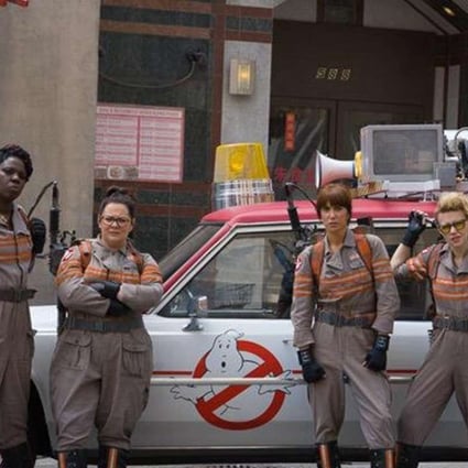 From left: Leslie Jones, Melissa McCarthy, Kristen Wiig and Kate McKinnon as the new Ghostbusters team.