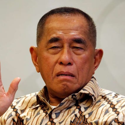 Indonesia’s Defence Minister Ryamizard Ryacudu gestures during an interview in June. Photo: Reuters