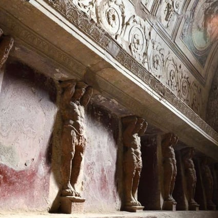 The Forum Baths in Pompeii, Italy.