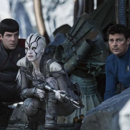 Zachary Quinto (left), Sofia Boutella and Karl Urban in Star Trek Beyond (category IIA), directed by Justin Lin. The film also stars Chris Pine and Zoe Saldana.