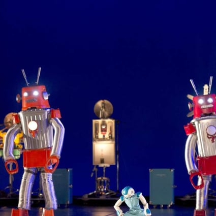 Robots and humans interact in Robot, a multimedia dance production by Blanca Li Dance Company. Photo: Laurent Philippe