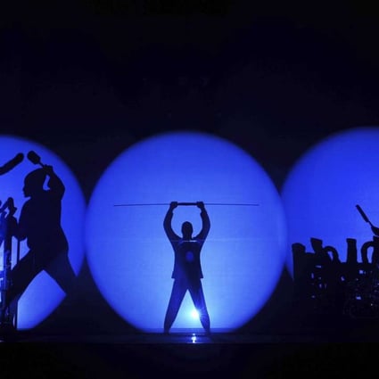 The Blue Man Group performing in Los Angeles.