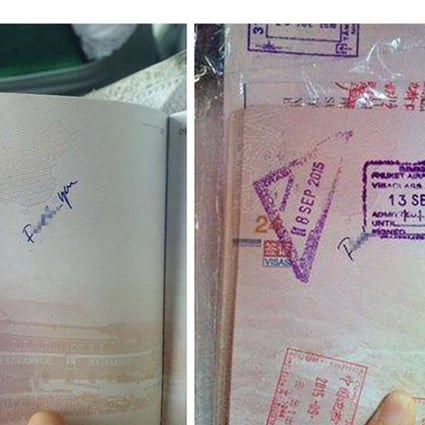 A Chinese woman says a Vietnamese border agent wrote offensive language on her passport. Photo: SCMP Pictures