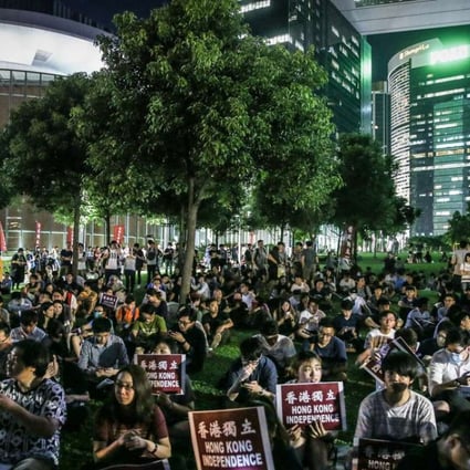 Localists and Hong Kong independence advocates rally at Tamar Park in Admiralty earlier this month. Photo: Sam Tsang
