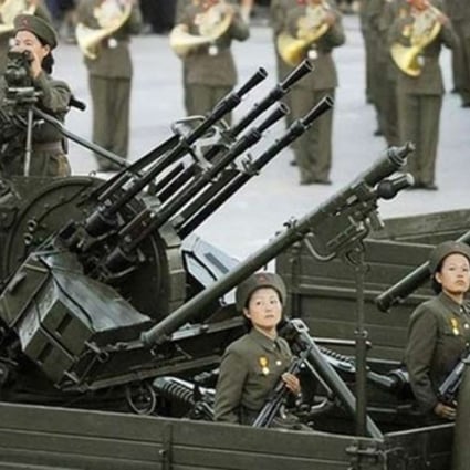 A North Korean anti-aircraft gun. Photo: SCMP Pictures