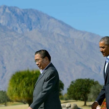 US President Barack Obama and Laos' President Choummaly Sayasone at the Asean meeting in California in February 2016. Photo: AFP