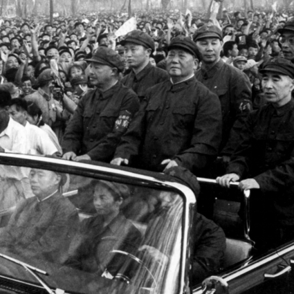 Mao Zedong and Lin Biao (right) inspect Red Guards in Beijing’s Tiananmen Square during the Cultural Revolution. Photo: Xinhua