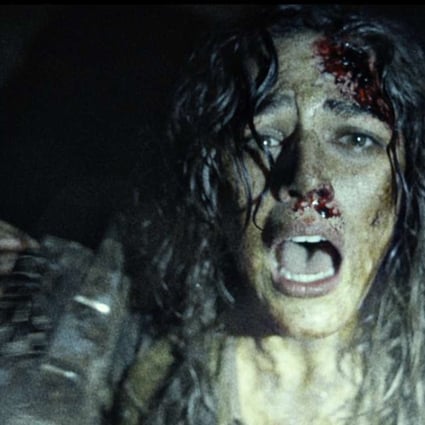 Callie Hernandez in a still from Blair Witch (category: IIB), directed by Adam Wingard and co-starring James Allen McCune, Brandon Scott and Corbin Reid.