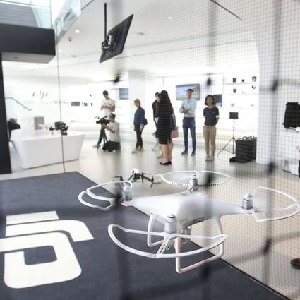 DJI’s new store in Causeway Bay will allow customers hands-on experience of flying the drones inside a caged area. Photo: Dickson Lee