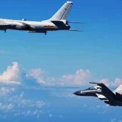More than 40 H-6K bombers, Su-30 fighters and air tankers took part in the long-range drill on Sunday. Photo: SCMP Pictures