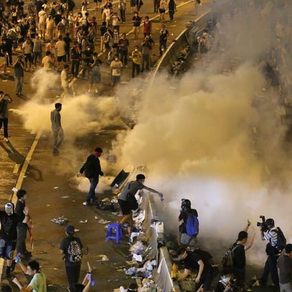 First day of the Occupy Central protests in Harcourt Road, Admiralty. Photo: Sam Tsang