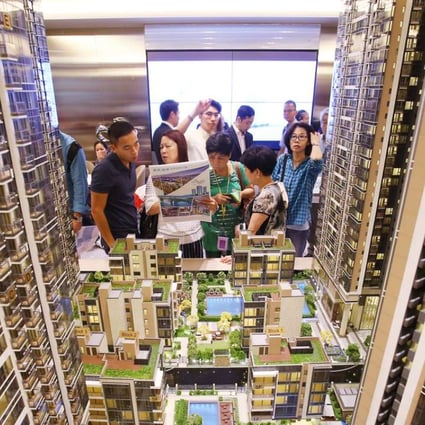 Potential buyers at the sales office of the One Kai Tak development. Photo: Dickson Lee