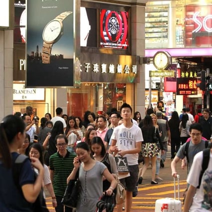 Russell Street in Causeway Bay, one of the world’s priciest retail strips. Photo: Franke Tsang