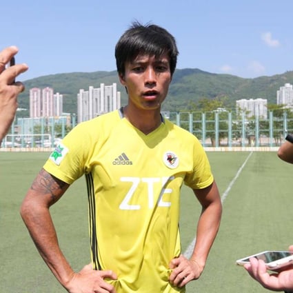Man Pei-tak, Hong Kong Pegasus FC manager, talks to the press at Tsing Yi Sports Ground on Thursday. Photos: Dickson Lee