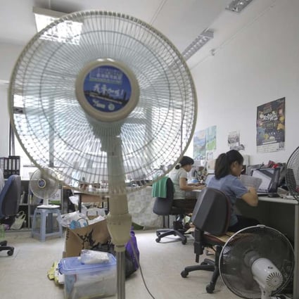 Fans in the Green Sense office. Photo: Paul Yeung