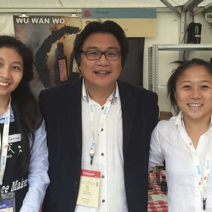 Slow Food Great China co-founder Ling Kuang Sung (centre) with delegates from the Taiwan stand at the Terra Madre food festival in Italy. Photo courtesy of Slow Food Terra Madre