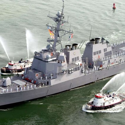 The USS Mason, a guided missile destroyer, has twice been targetted by missiles off Yemen in recent days. Photo: Reuters