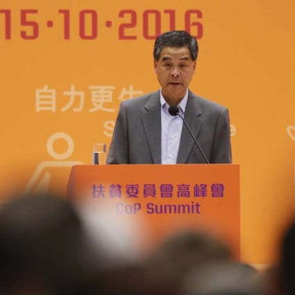 Chief Executive Leung Chun-ying played down the figures at the poverty summit. Photo: Jonathan Wong