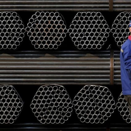 Youfa steel pipe plant in Tangshan in Hebei Province. Analysts are expecting strong results from the steel, coal and building materials sectors. Photo: Reuters