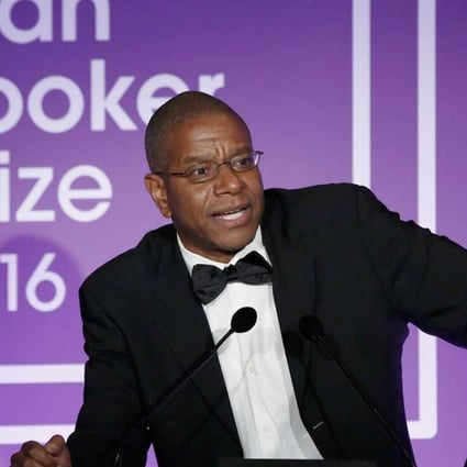 Winner of the 2016 Man Booker Prize for his novel 'The Sellout', Paul Beatty speaks on stage at the 2016 Man Booker Prize at The Guildhall in London, England. Photo: Reuters