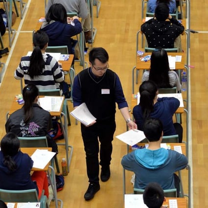 Students take the Hong Kong Diploma of Secondary Education examination at a Shek Kip Mei school. Is our education system failing to equip youngsters with life skills and self-reliance? Photo: SCMP Pictures
