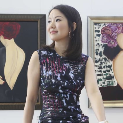 Sharon Cheung at her art exhibition in Harbour City. Photo: Chen Xiaomei