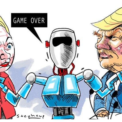 Given the hype surrounding technological innovation in the US, is it time for some “artificial intelligence” to inject some sanity into the US presidential election? Illustration: Craig Stephens