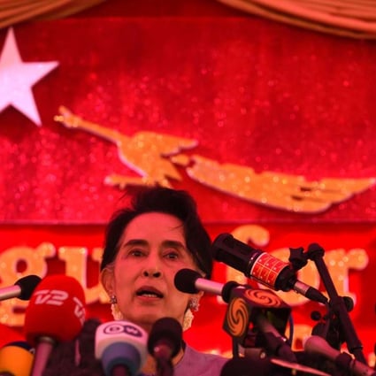 Myanmar opposition leader Aung San Suu Kyi ahead of the landmark elections last year. One year on, a bitter reality is setting in. Photo: AFP