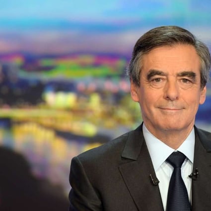 Former French prime minister Francois Fillon poses prior to a TV interview in Boulogne-Billancourt on Monday. Photo: AFP